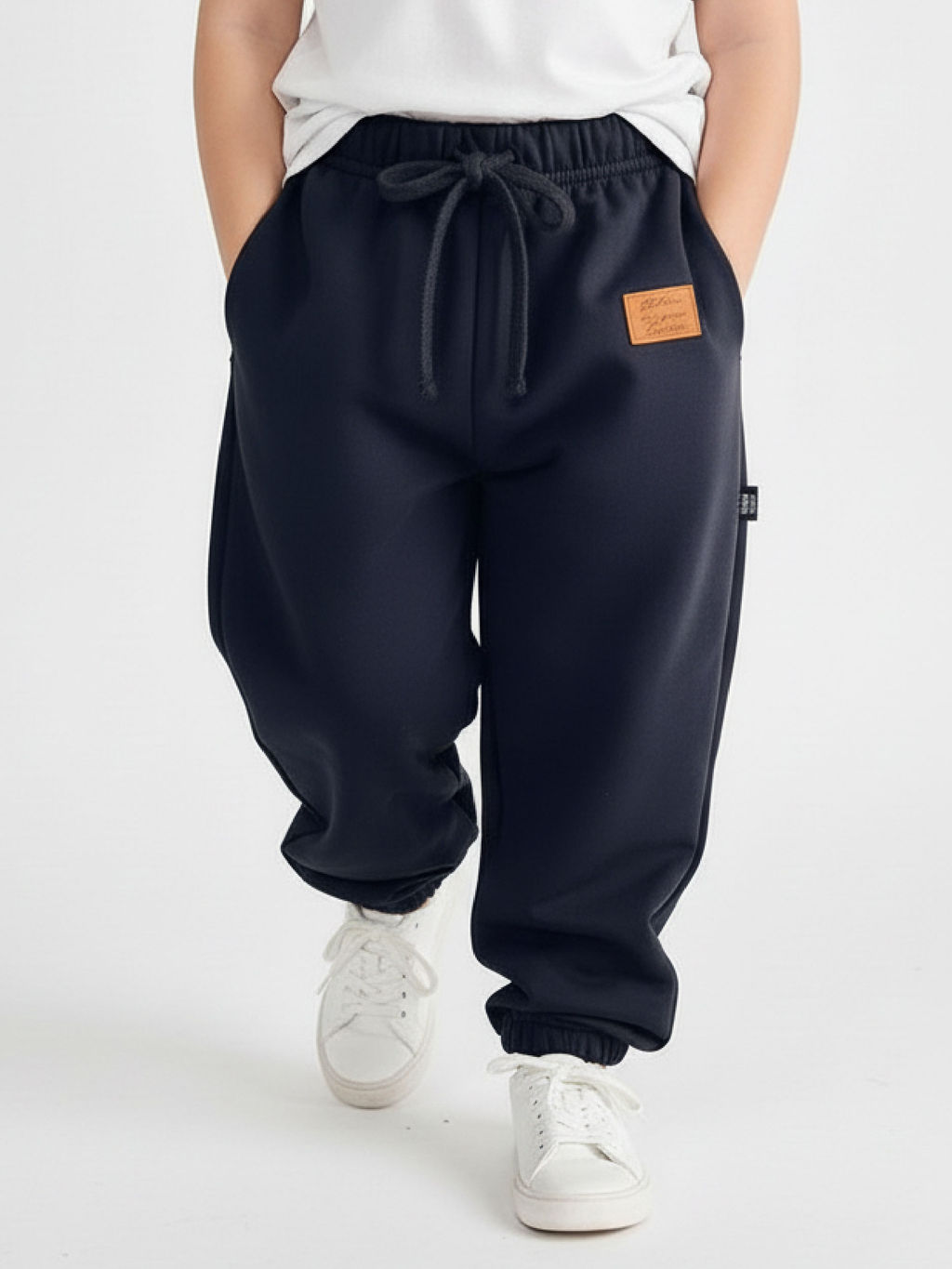 Спортивные штаны на резинке 22-0517 черный|зеленый - Mini maxi фото 11