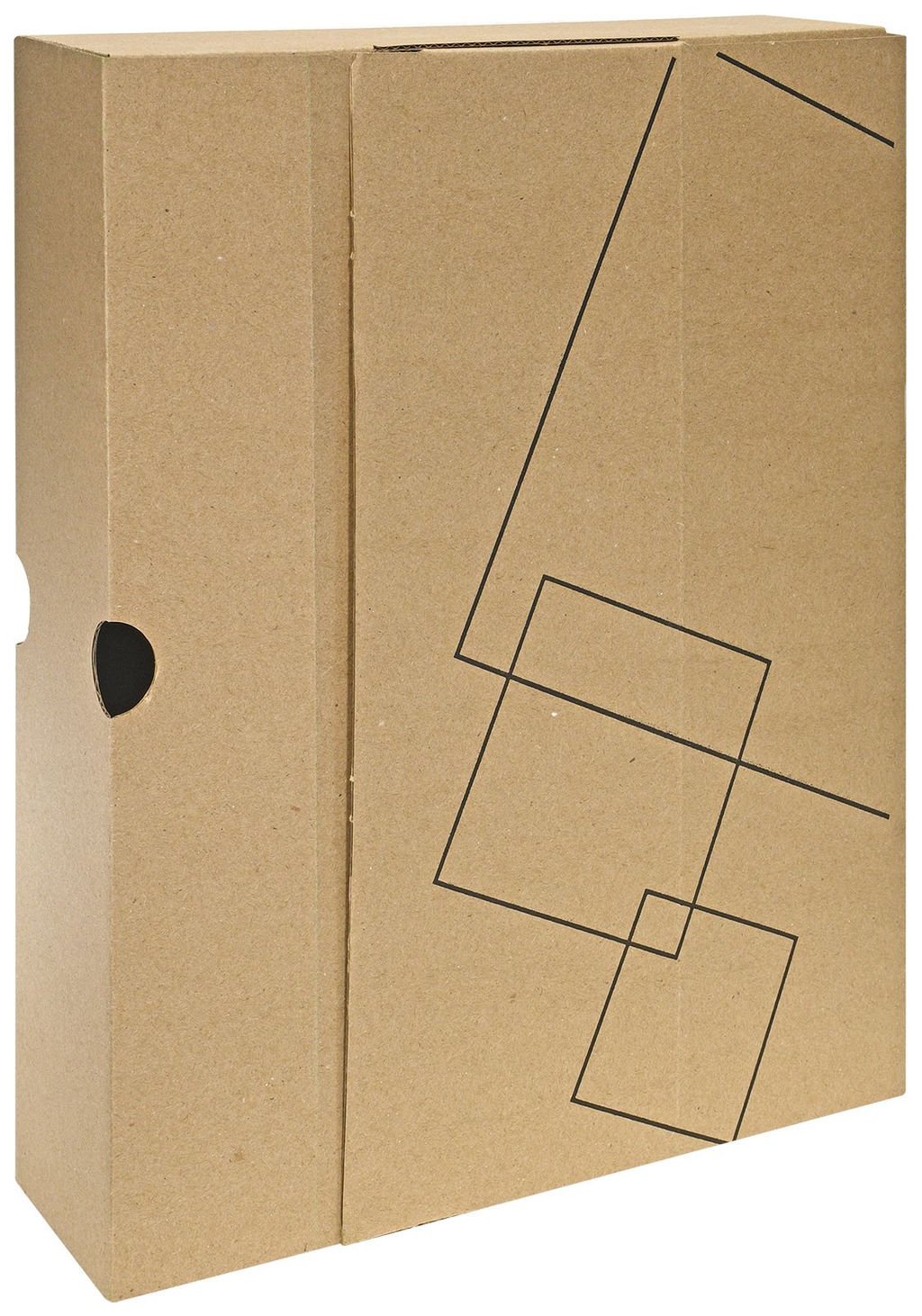 Короб архивный INFORMAT 75 мм А4 серый микрогофрокартон клапан, вместимость до 700 листов ...