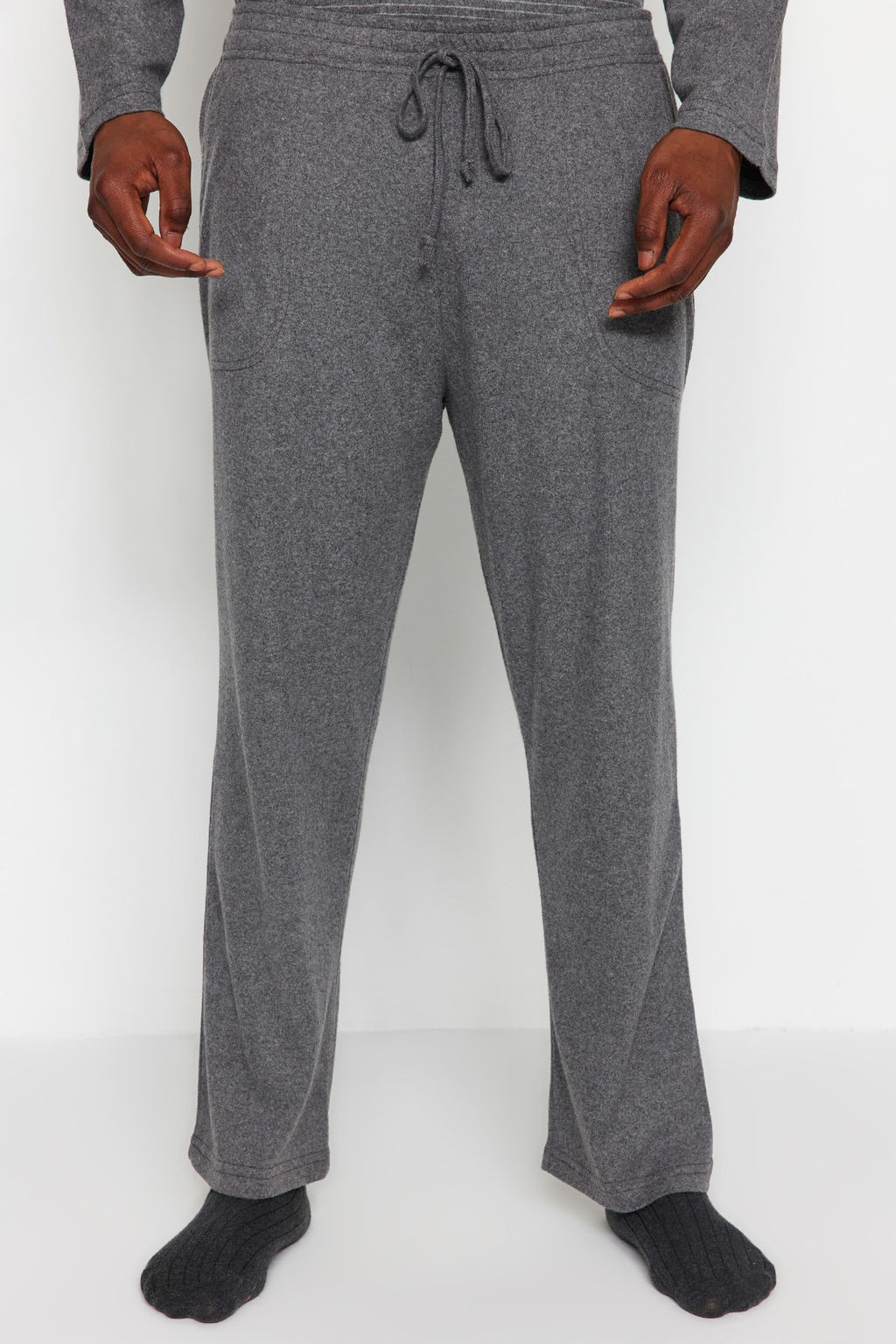 TRENDYOL MAN Fume Regular Fit Orme Buyuk Beden Pijama Tak?m? TMNAW24AI00002 - Trendyolmilla фото 4