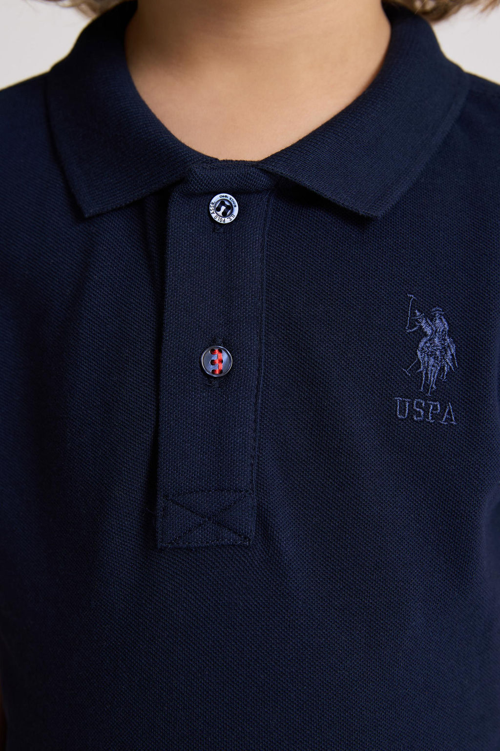Erkek _ocuk Lacivert Polo Yaka Basic Ti__rt