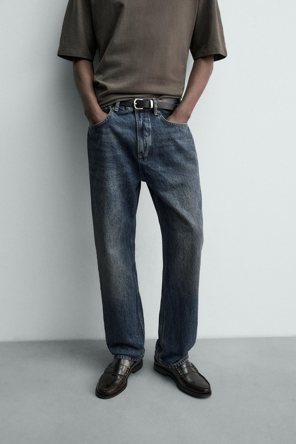 JEANS STRAIGHT ANKLE FIT / ?ndigo - Zara фото 5