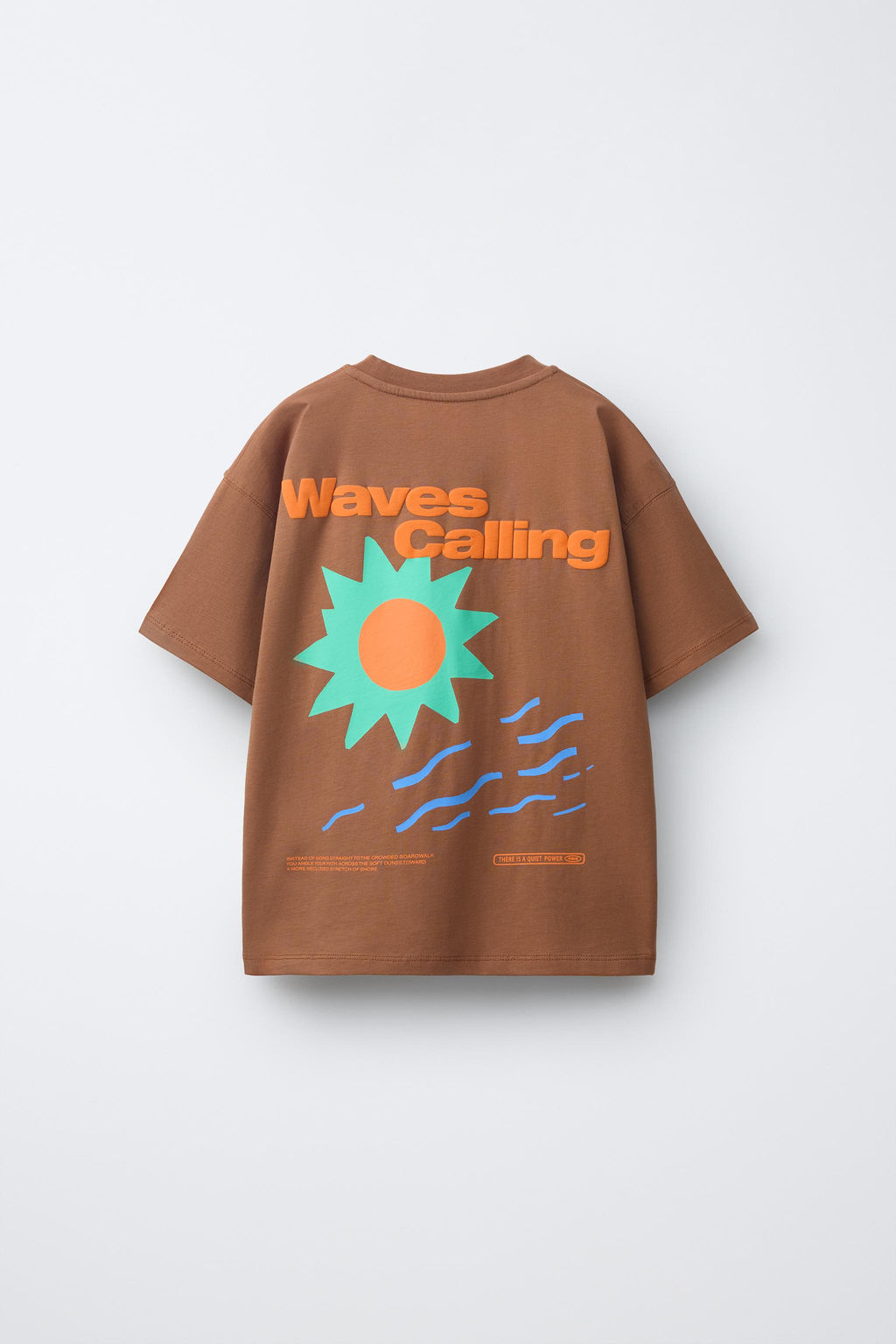 CAMISETA ESTAMPADO RELIEVE / Marr?n - Zara фото 2