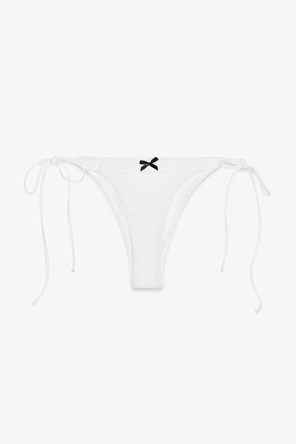 CONTRAST BOW RUFFLE BIKINI BOTTOMS - Zara фото 4