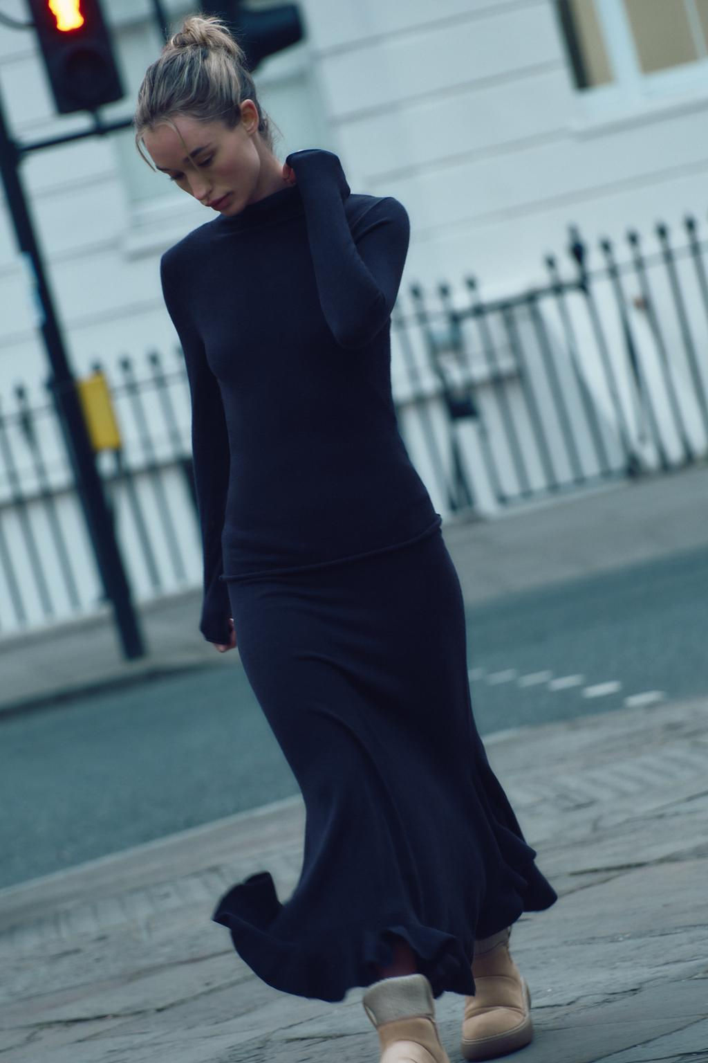 WOOL SKIRT WITH RUFFLED HEM - Zara фото 3