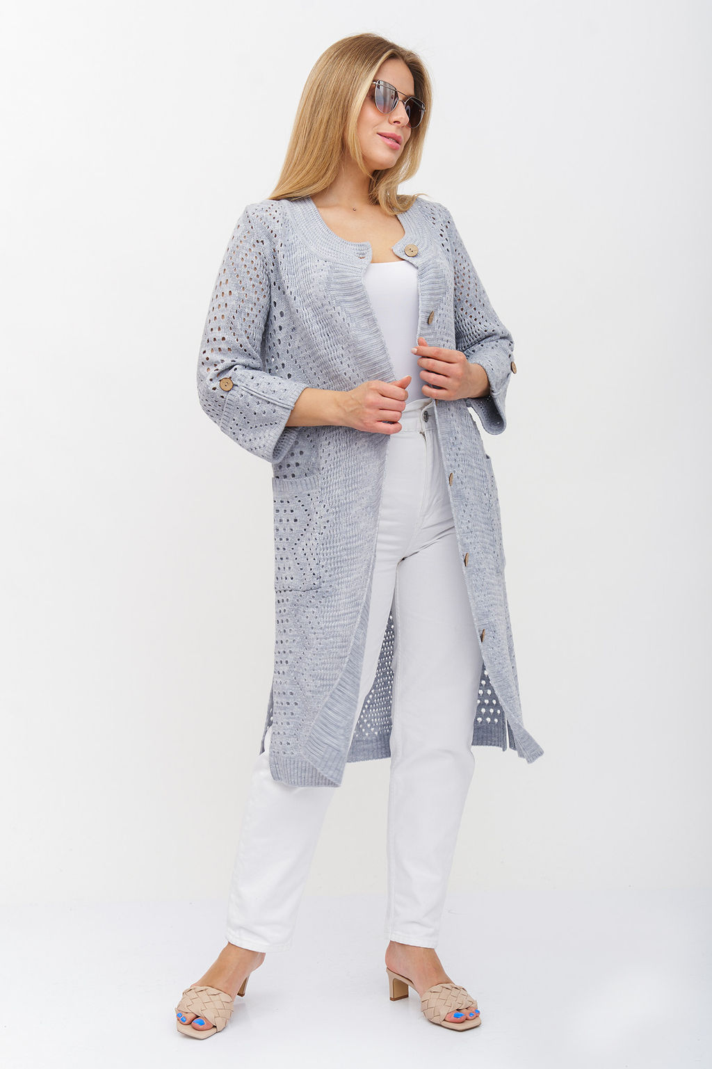 Кардиган 1-660/светло-серый - Злата Стиль фото 8