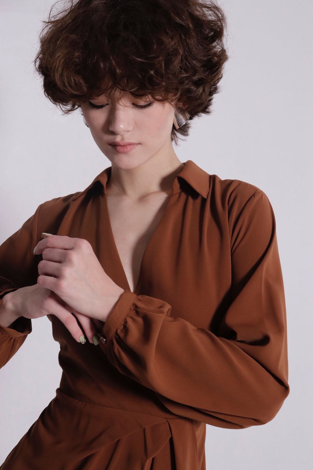 11387 Платье с запахом кофе - Martichelli фото 4