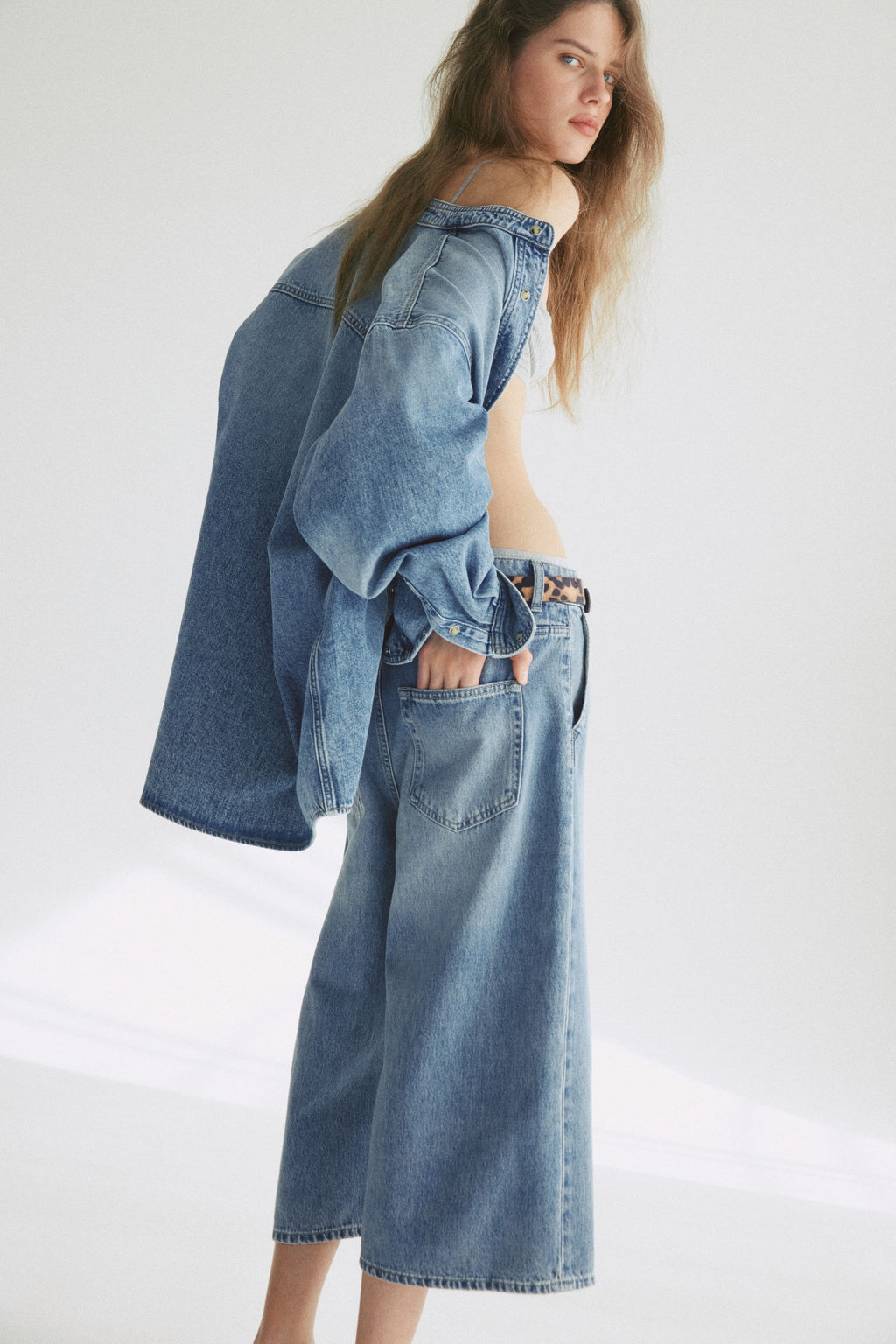 Wide High Waist Culotte Jeans - H&m фото 5