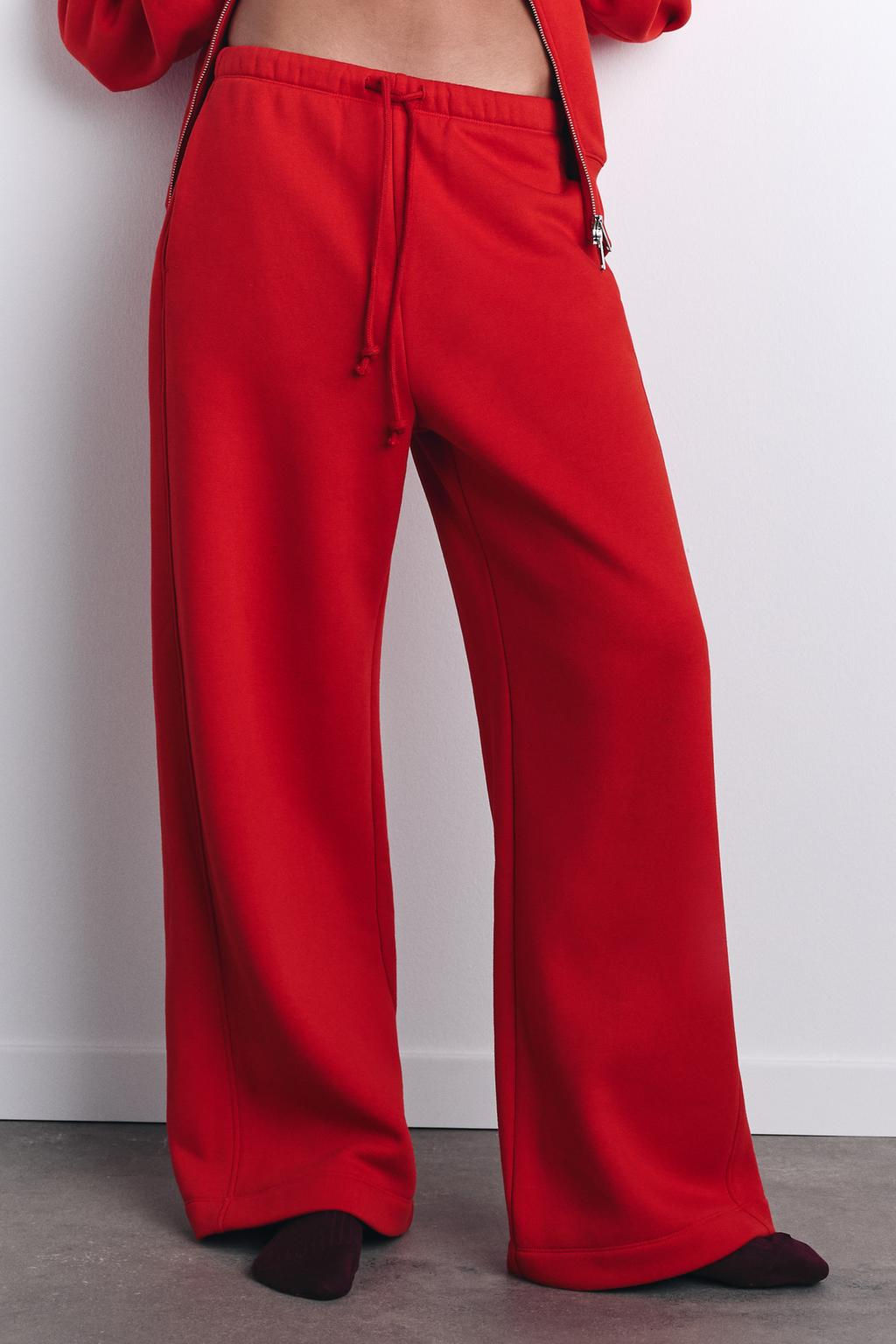 STRAIGHT-LEG PLUSH TROUSERS - Zara фото 36