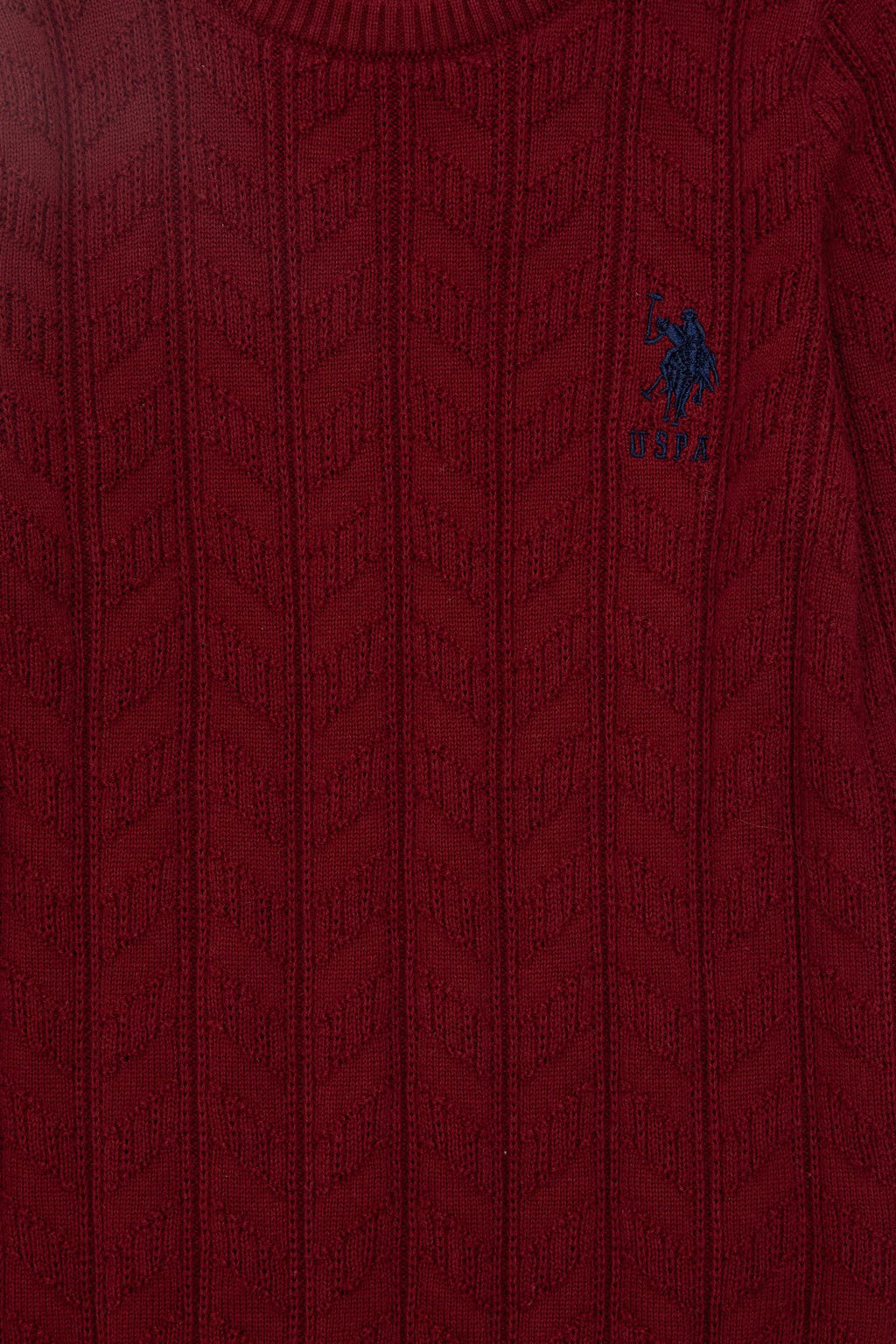 Базовый свитер бордово-красного цвета для мальчика - U.s. polo assn фото 5