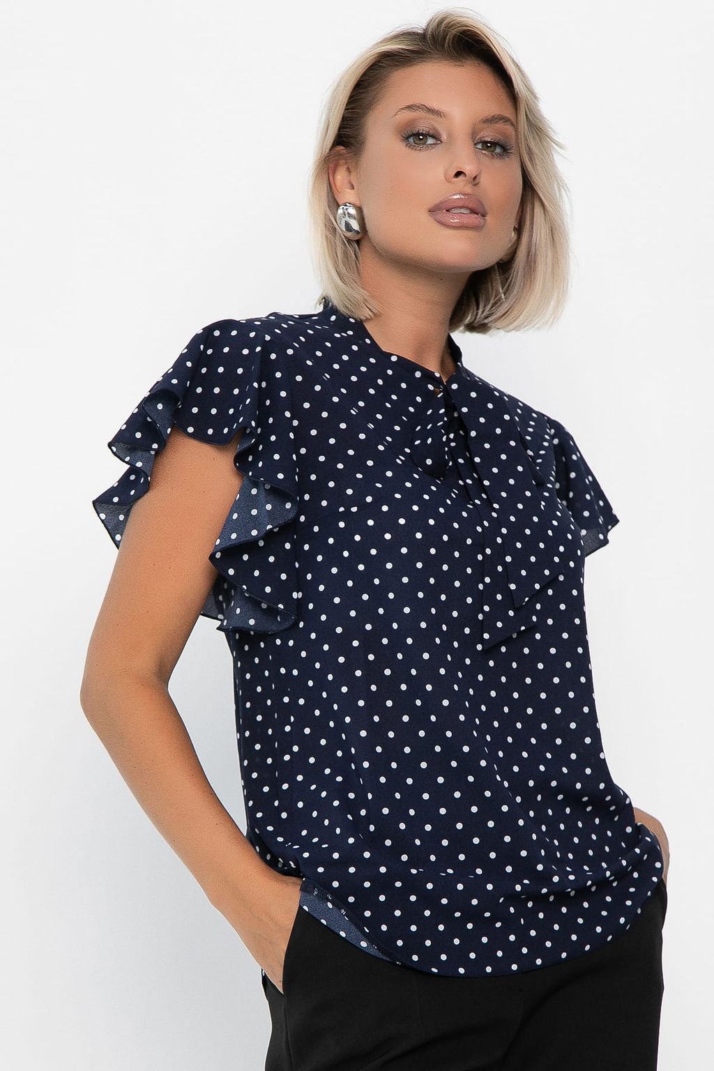 Блуза Челси (синяя) Б13948-6М - Lt collection фото 6