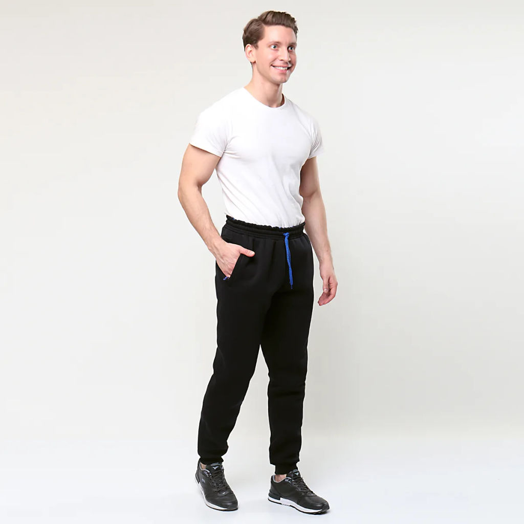 RODOS Брюки М-224 Чёрный/Васильковый