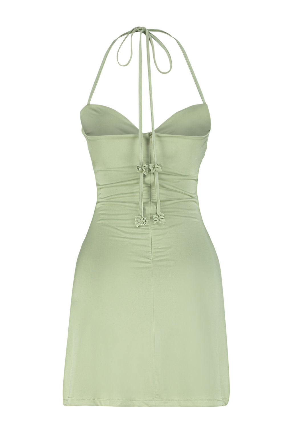 TRENDYOLMILLA Ac?k Yesil A-Kesim Cicek Detayl? Orme K?sa S?k Abiye Elbise TPRSS24EL00107