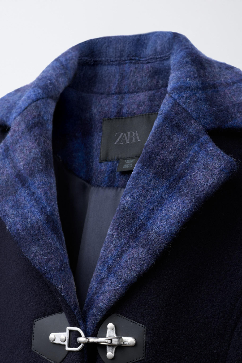 COMBINED CHECK COAT WITH WOOL - Zara фото 5