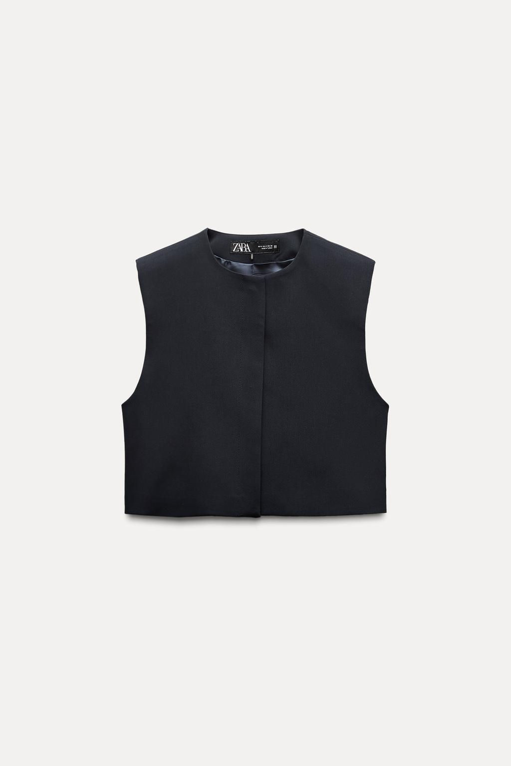 SHORT WAISTCOAT WITH SHOULDER PADS - Zara фото 3