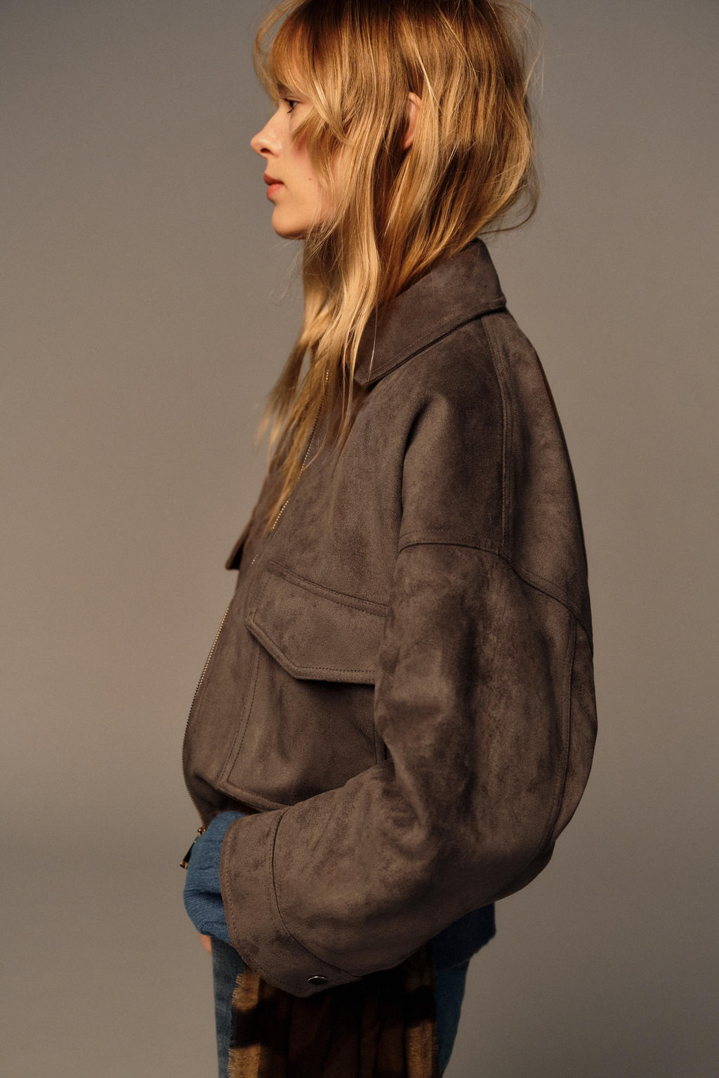 FAUX SUEDE JACKET - Zara фото 5