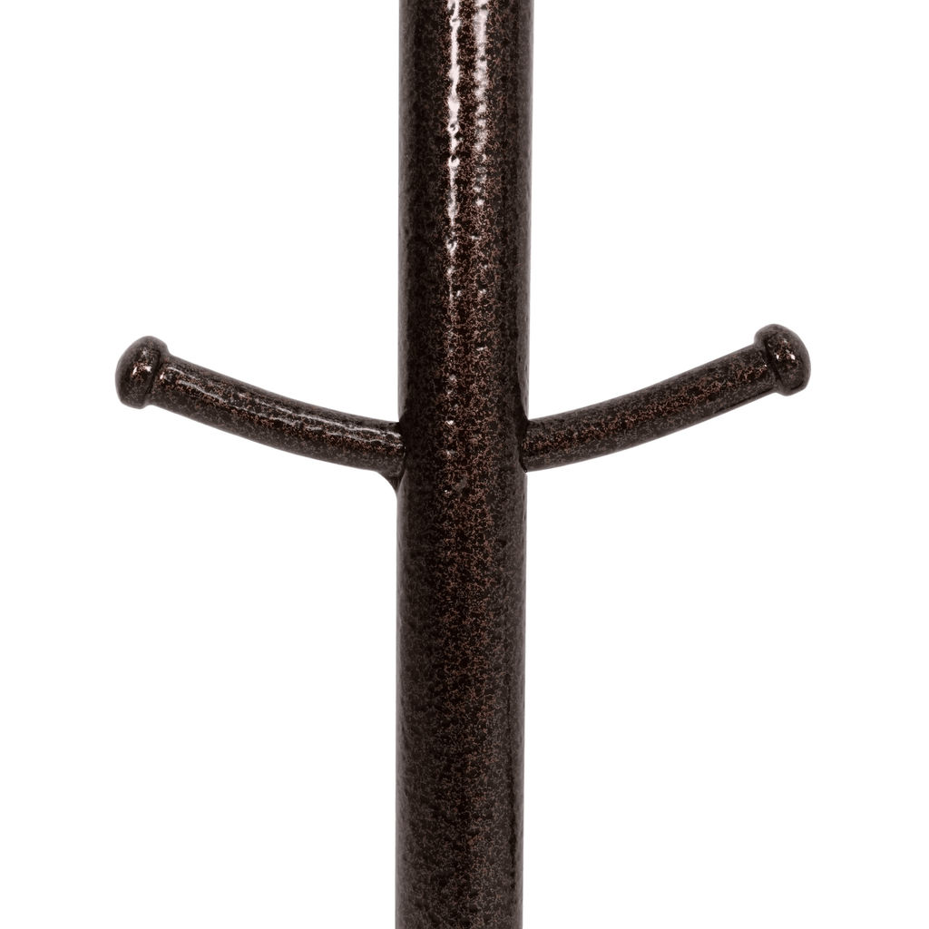 Вешалка-стойка металл. "Корона" 63х182см (10 рожков, антик/коричневый)