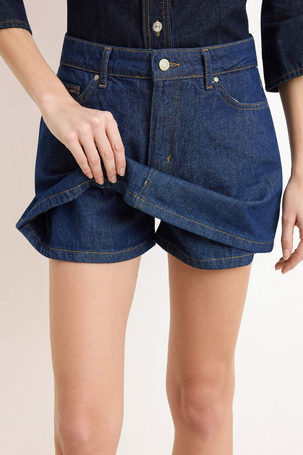 TRENDYOLMILLA Siyah More Sustainable Mini Denim Sort Etek TWOSS23SR00190  фото 24