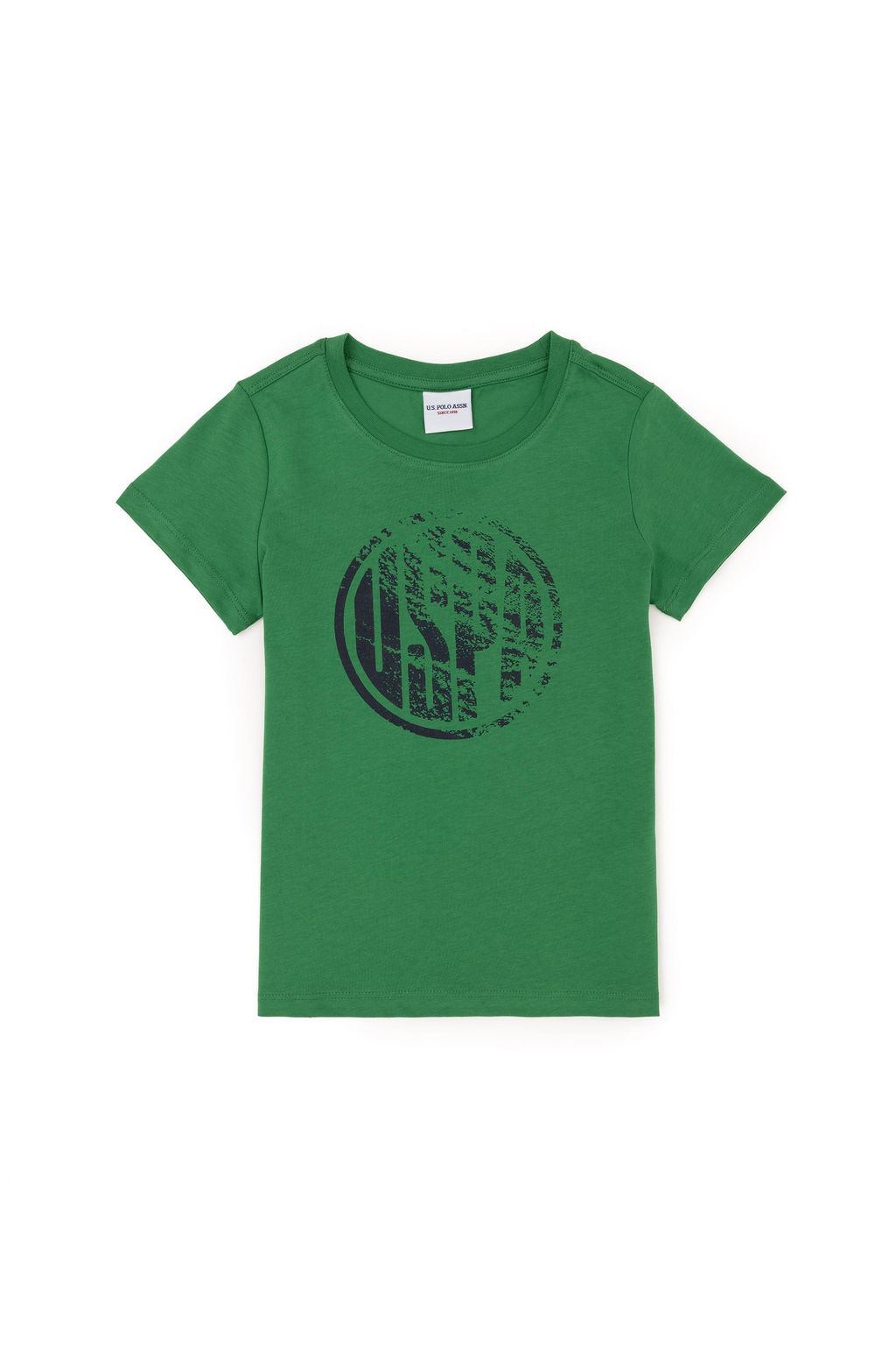 U. S. Polo Assn / Зеленая базовая футболка с круглым вырезом для мальчиков - U.s. polo assn фото 4