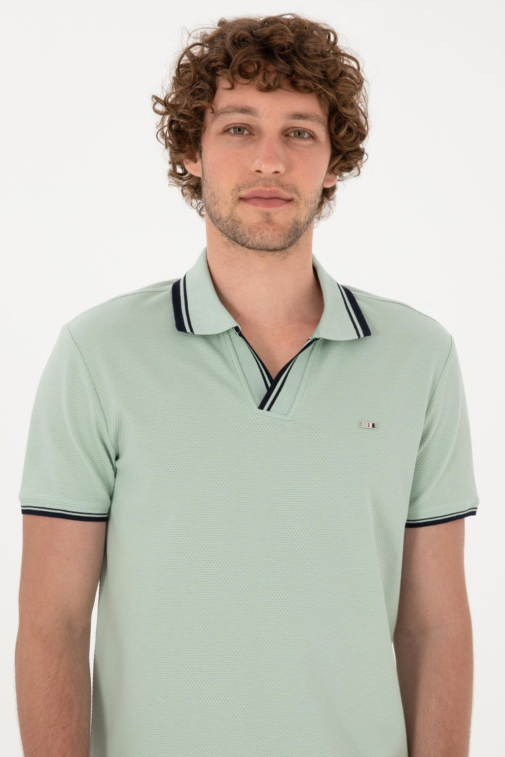 Erkek Slim Fit Ka__k Yaka Su Ye_ili Ti__rt Sepette S_rpriz _ndirim - U.s. polo assn фото 2