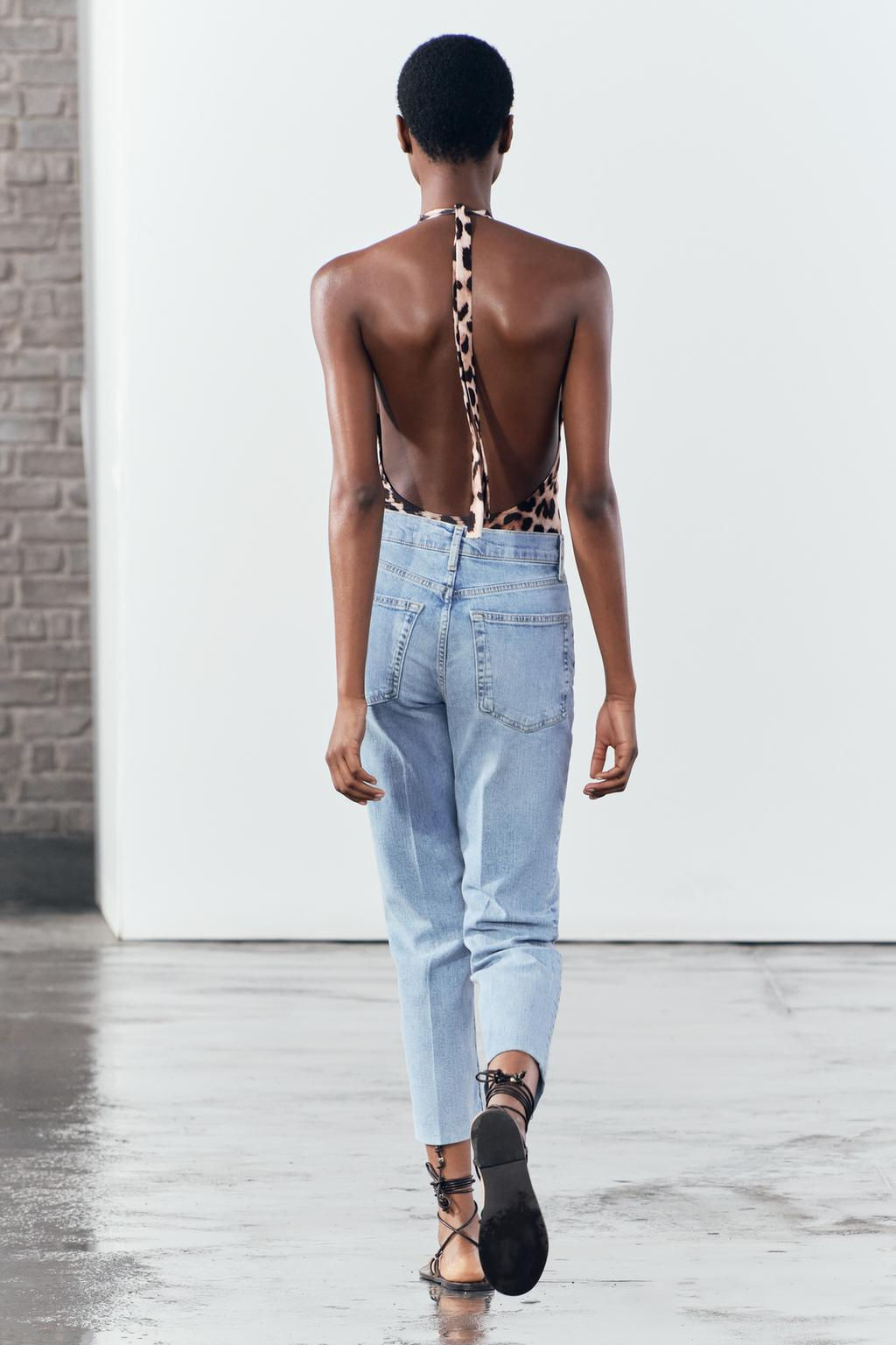 ZW COLLECTION BOOTCUT HIGH-WAIST CROPPED JEANS - Zara фото 6