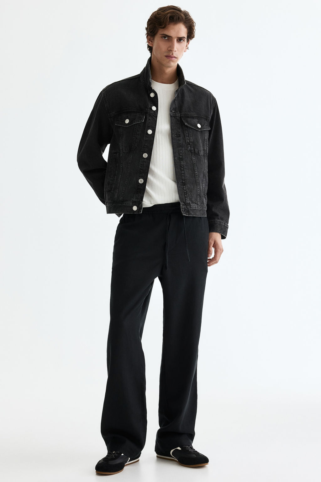 Pantal?n en mezcla de lino Relaxed Fit - H&m фото 7