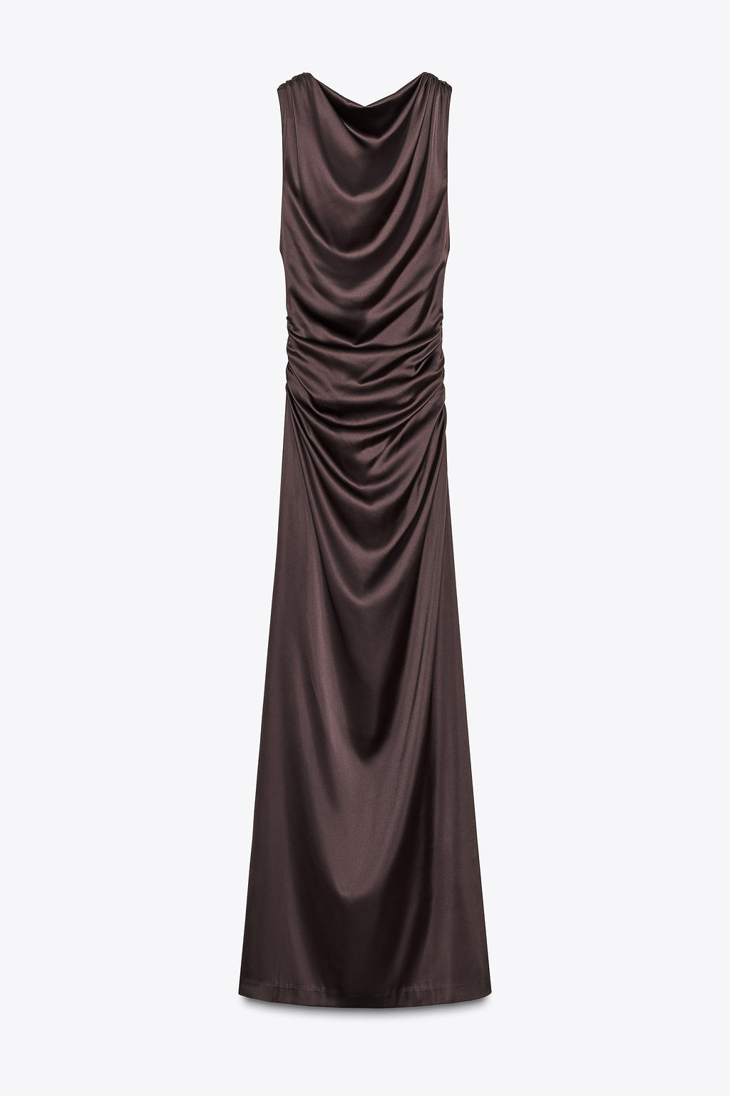 OPEN BACK SATIN LONG DRESS - Zara фото 8