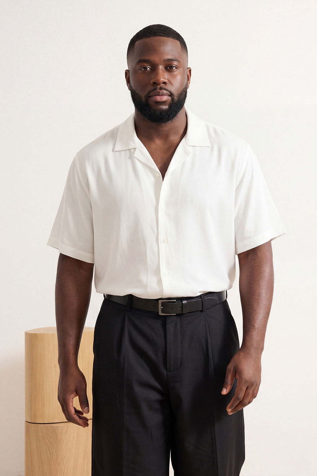 TRENDYOL MAN Siyah Regular Fit Apas Yaka %100 Viskon K?sa Kollu Yazl?k Buyuk Beden Gomlek TMNSS25AX00001 - Trendyolmilla фото 7