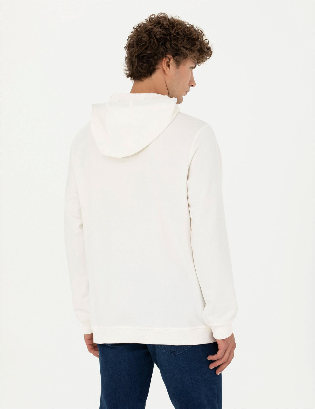 Ekru Regular Fit Kap__onlu Sweatshirt - Pierre cardin фото 5