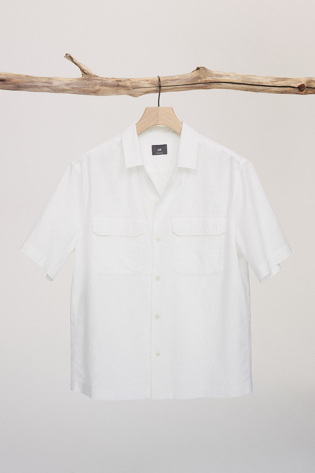 Camisa cargo en mezcla de lino Regular Fit - H&m фото 5