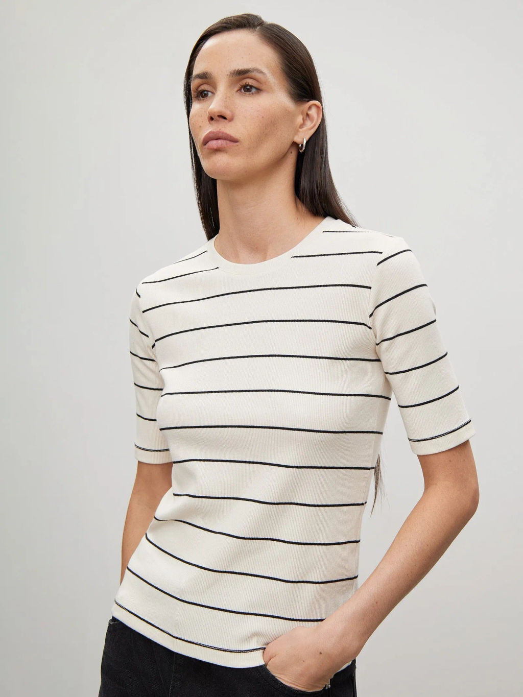 Футболка с удлиненным рукавом - Emka фото 3