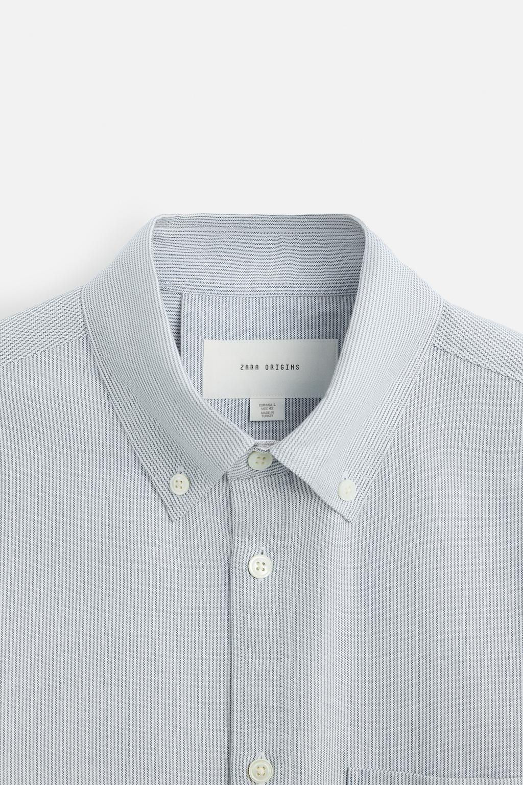 STRIPED OXFORD SHIRT - Zara фото 9