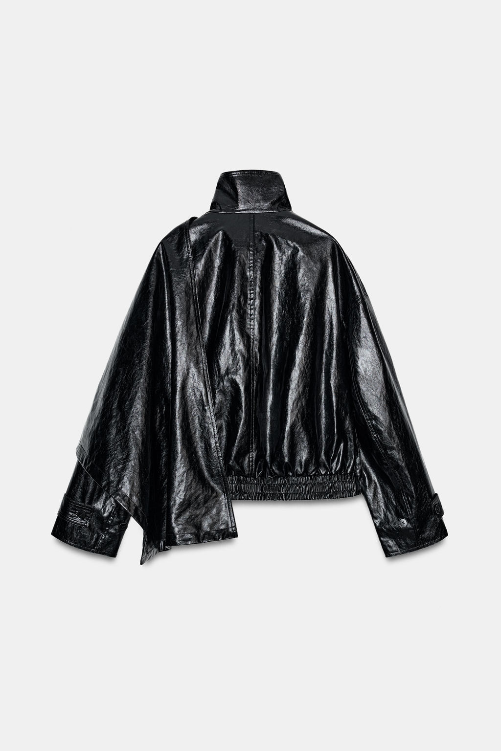 LEATHER EFFECT JACKET WITH SCARF ZW COLLECTION - Zara фото 7