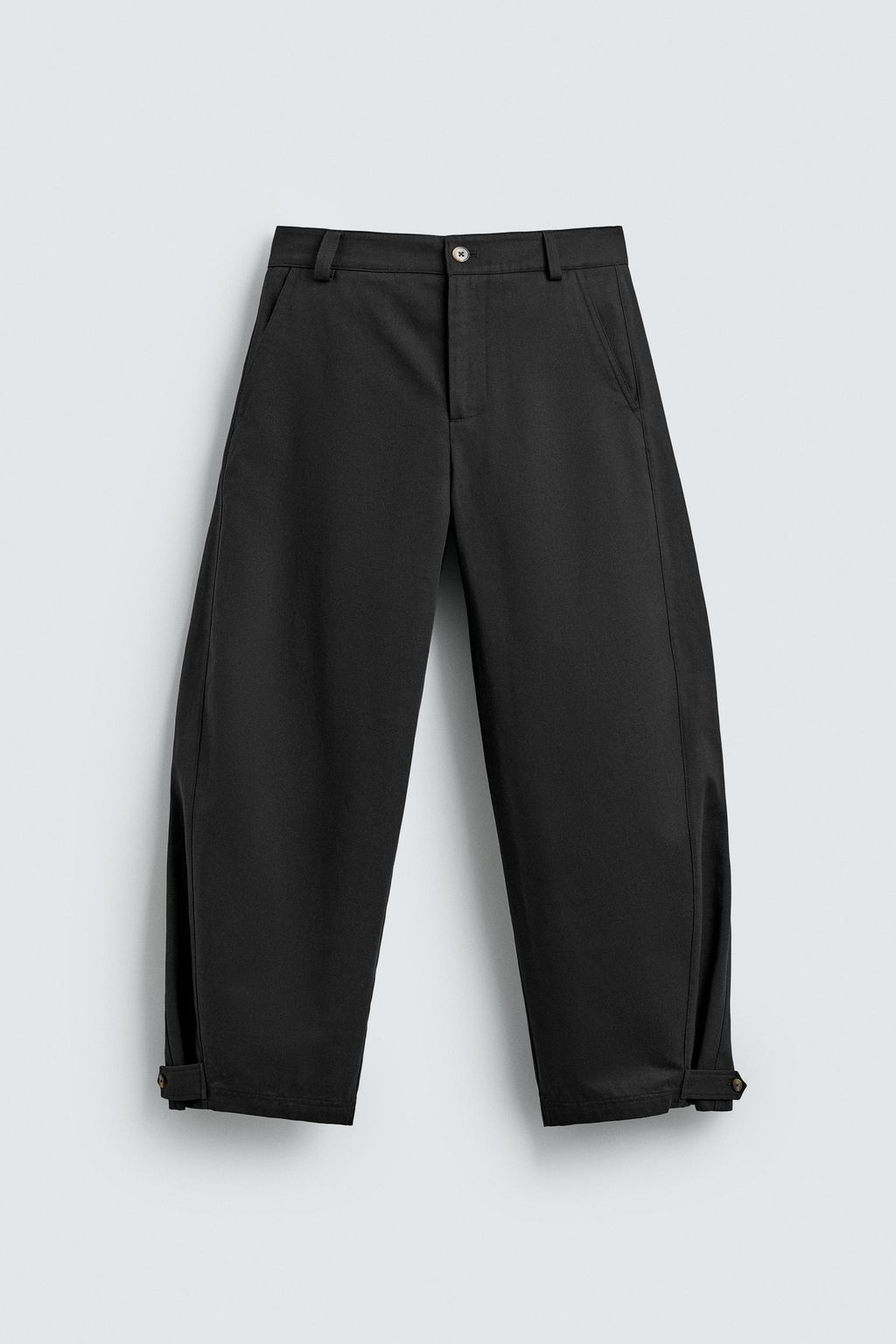 PANTAL?N RELAXED FIT BAJO AJUSTABLE / Negro - Zara фото 7