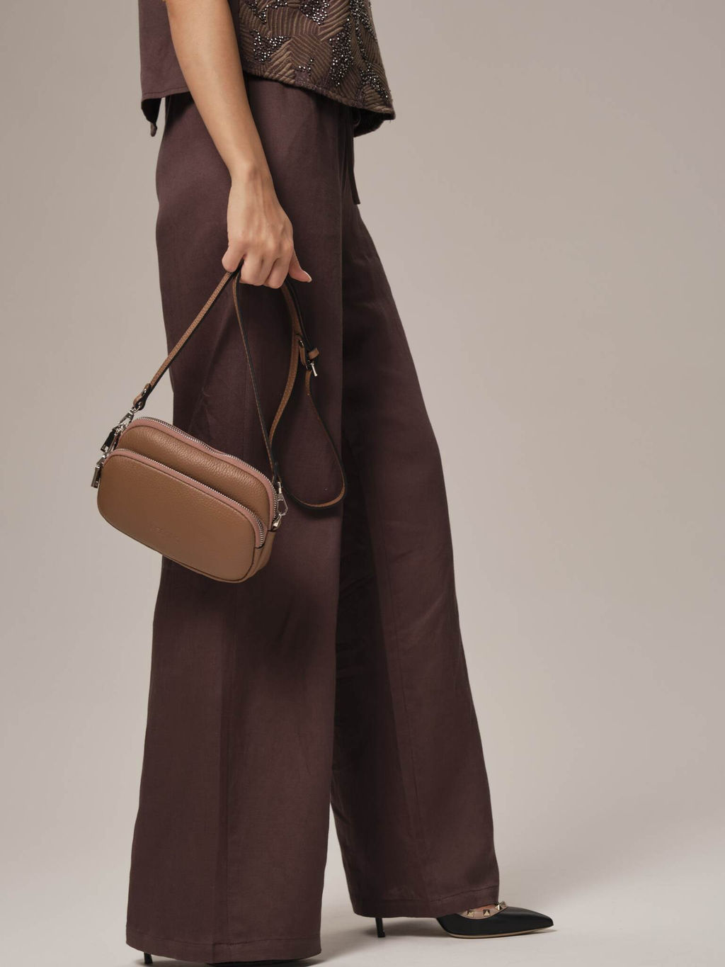 Сумка кожаная Deboro 30851 светлый орех