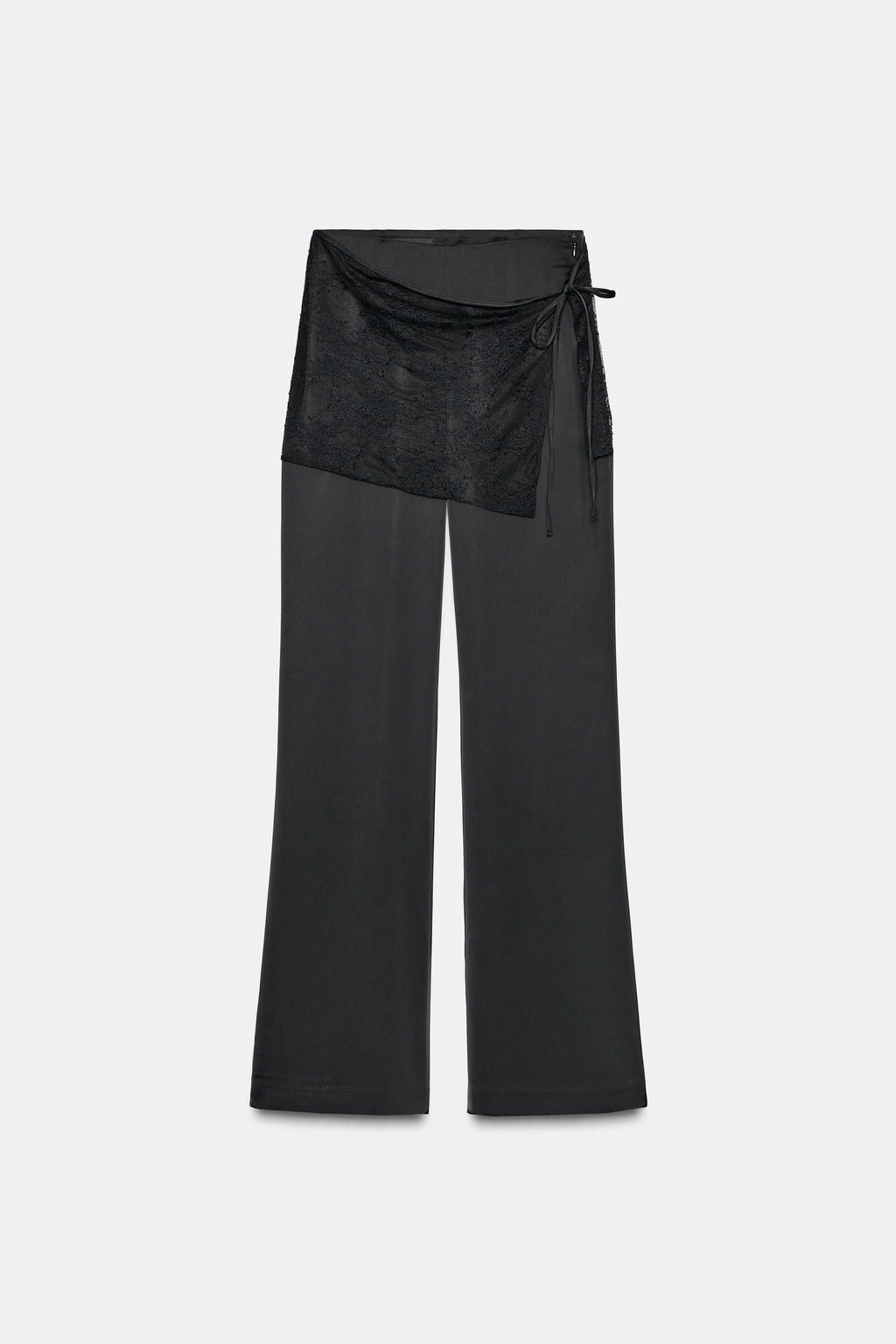 SATIN PAREO LACE TROUSERS - Zara фото 4