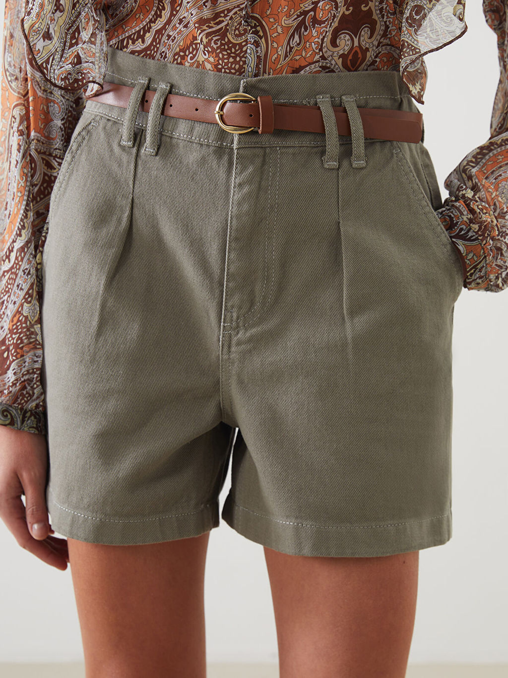 LC Waikiki Ye_il Beli Kemerli Kad_n Jean _ort