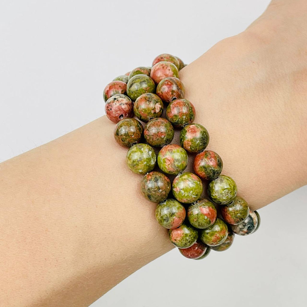 Бусины для украшений из Унакита (45 бусин)