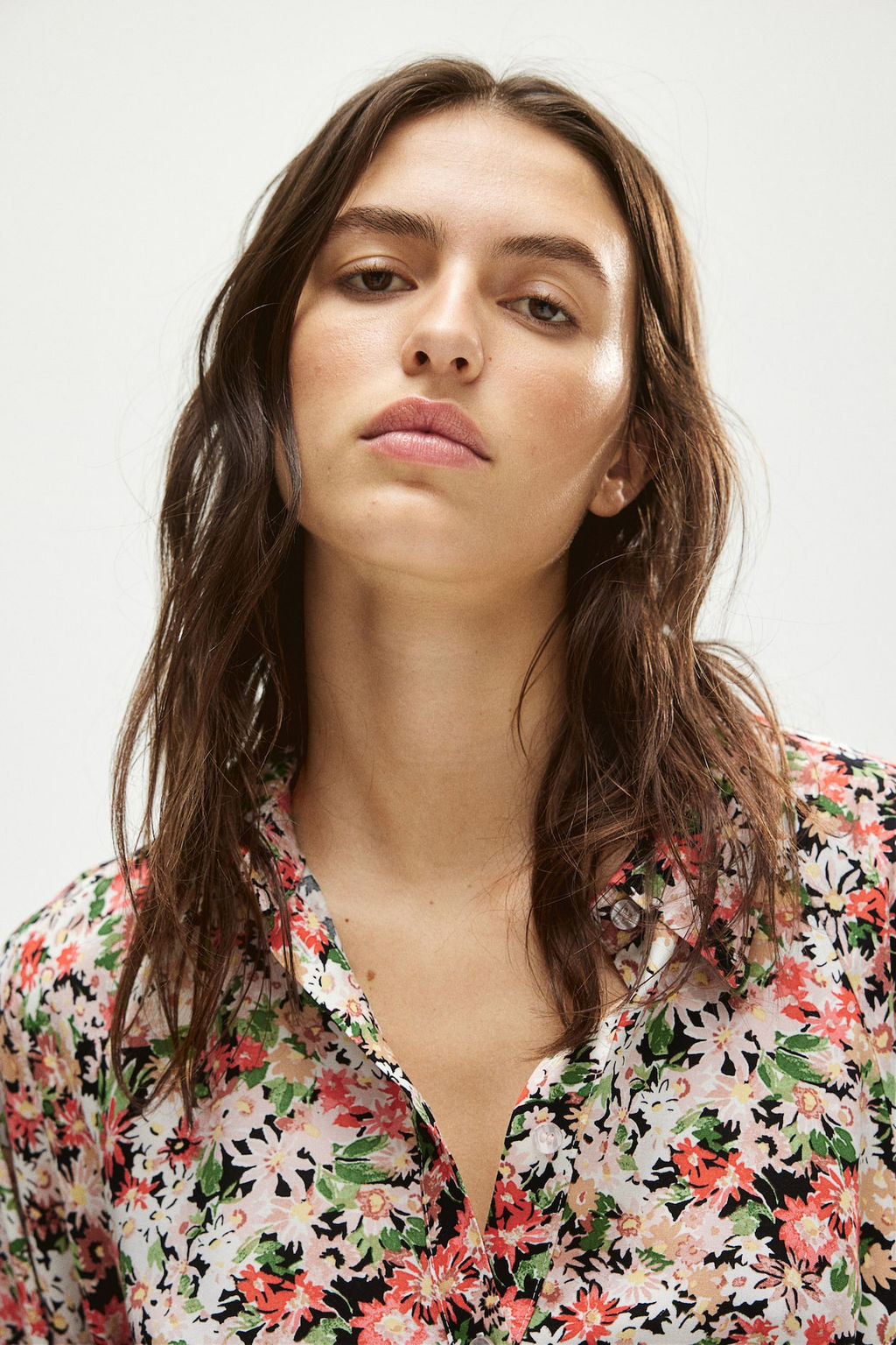 Vestido camisero con mangas globo - H&m фото 3