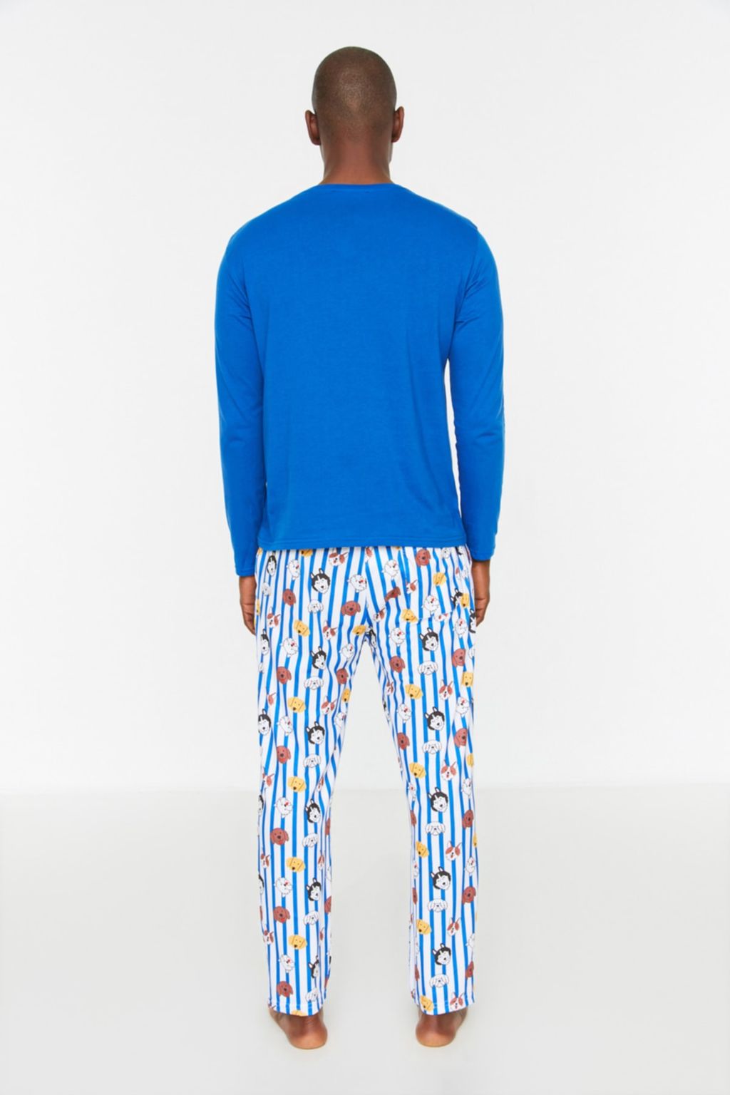 TRENDYOL MAN Zumrut Yesil %100 Pamuk Regular Fit Bask?l? Orme Pijama Tak?m? TMNAW22PT1313 - Trendyolmilla фото 7