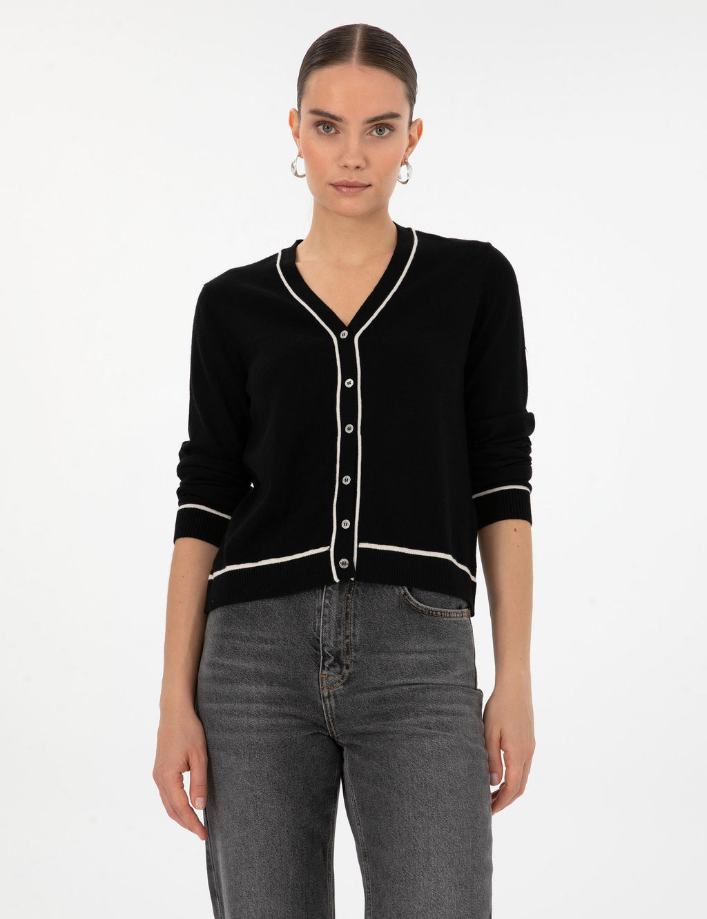 Siyah Slim Fit Triko H_rka - Pierre cardin фото 3