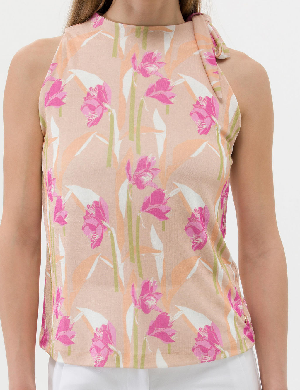 Kahverengi Kolsuz Comfort Fit Bluz - Pierre cardin фото 6