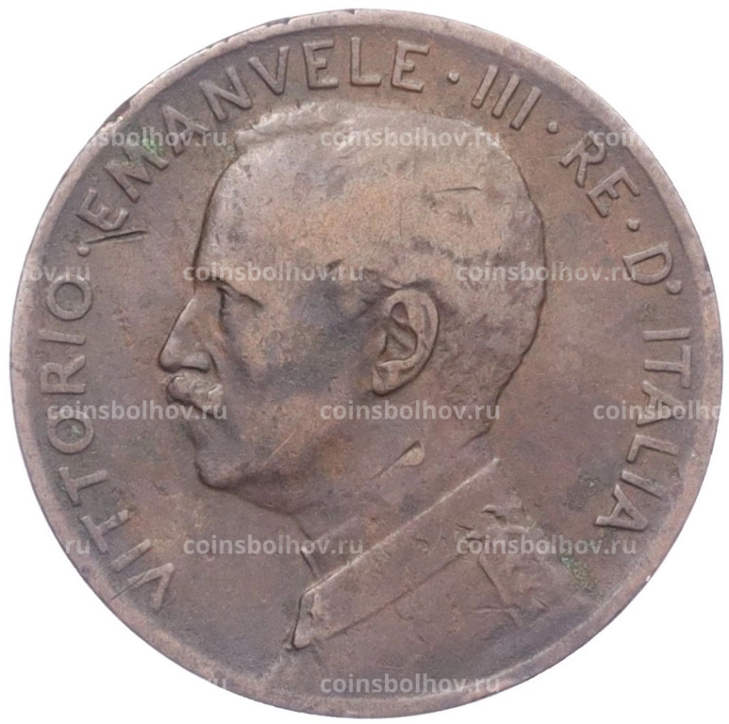 Монета 2 чентезимо 1911 года Италия