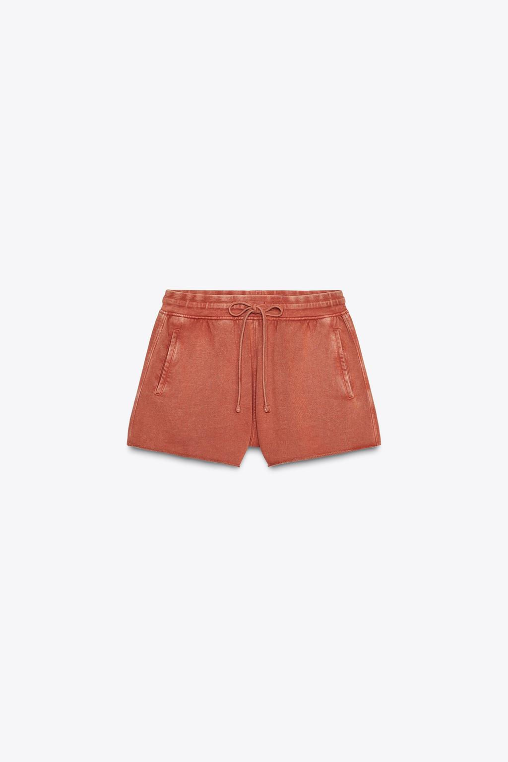 FADED-EFFECT FLEECE SHORTS - Zara фото 33