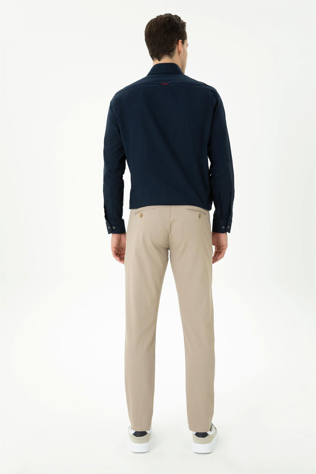U. S. Polo Assn / Мужские темно-бежевые брюки из плотной ткани - U.s. polo assn фото 4
