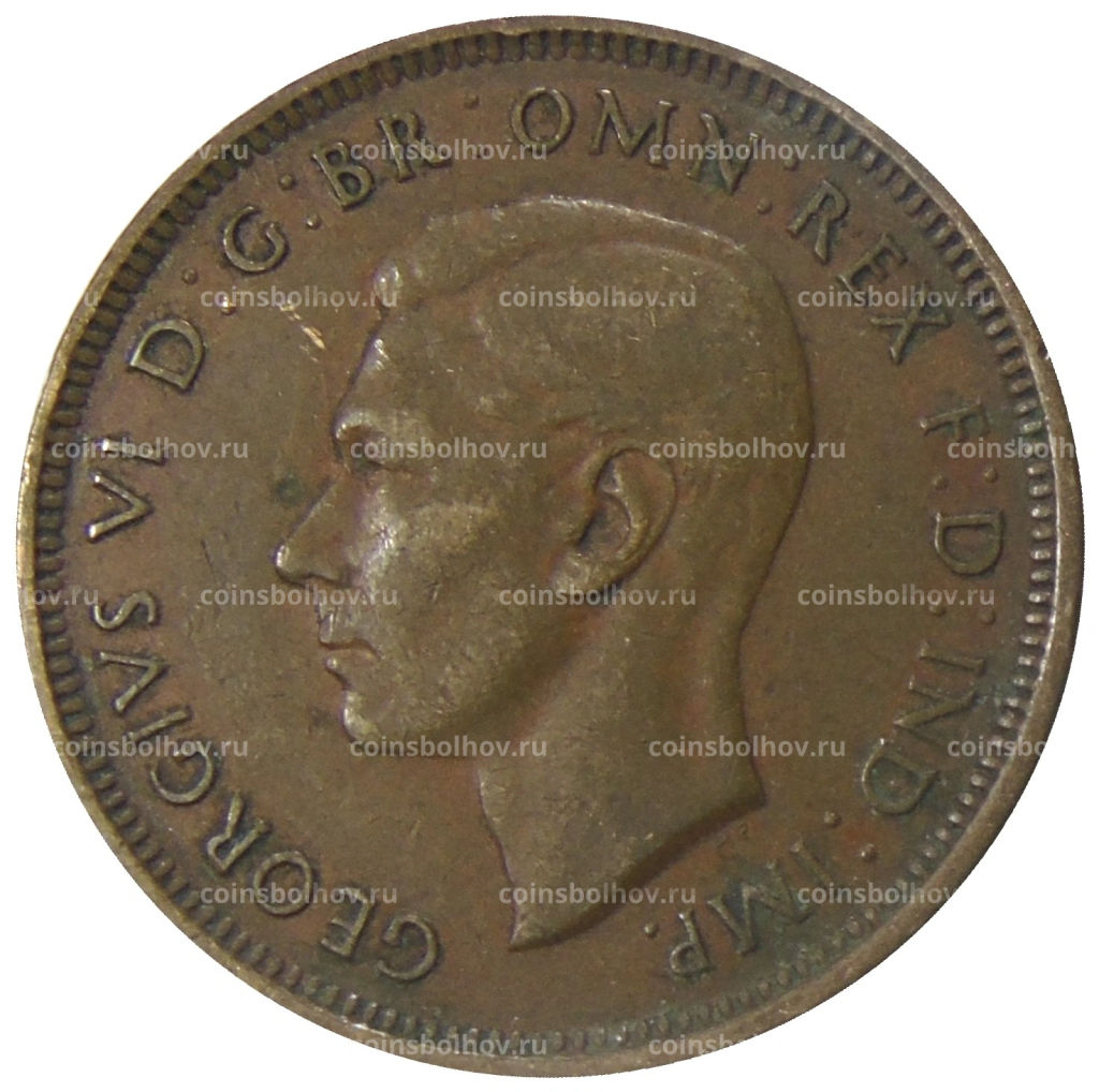 1/2 пенни 1938 года Австралия