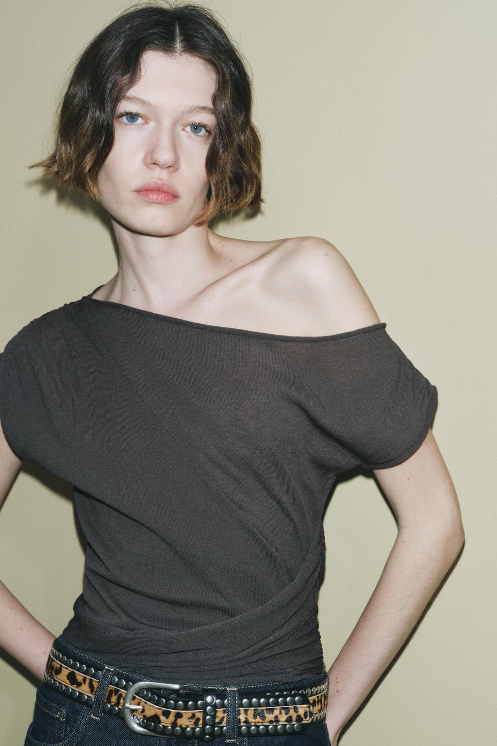 DRAPED KNIT MIDI TOP - Zara фото 2
