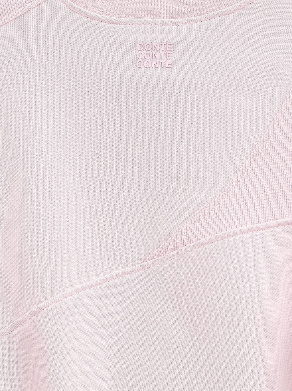 CONTE Комбинированная футболка из футера c вставками в рубчик LD 2573 crystal pink