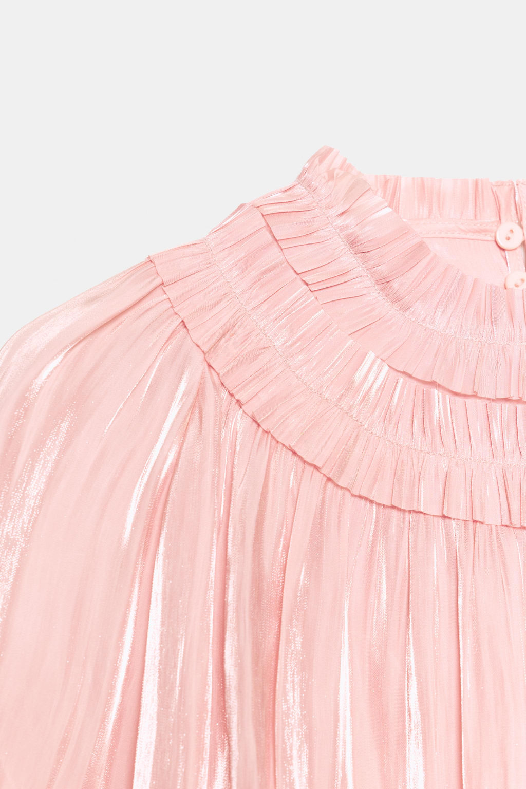 BLUSA EFECTO BRILLO / Rosa pastel - Zara фото 6