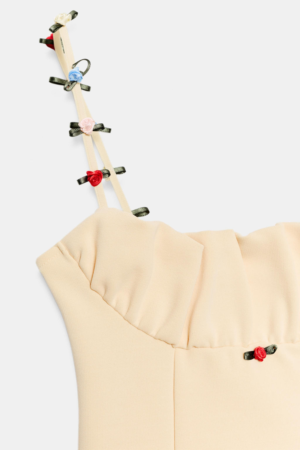 TOP CORSETERO STRETCH FLORES / Amarillo pastel - Zara фото 7