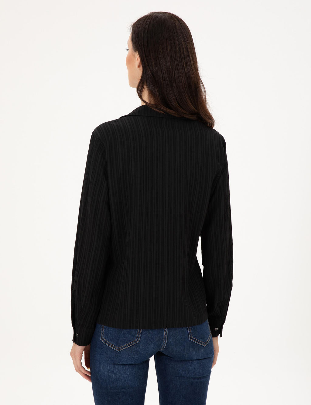 Siyah Regular Fit Uzun Kollu G_mlek - Pierre cardin фото 5